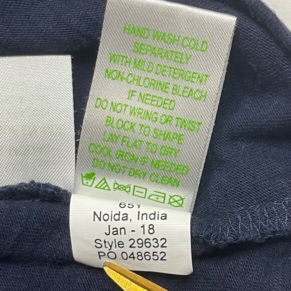 Lilly Pulitzer Shay Dress Womens Size Large Ruffle Halter Neck Cotton Modal Navy - Picture 11 of 11